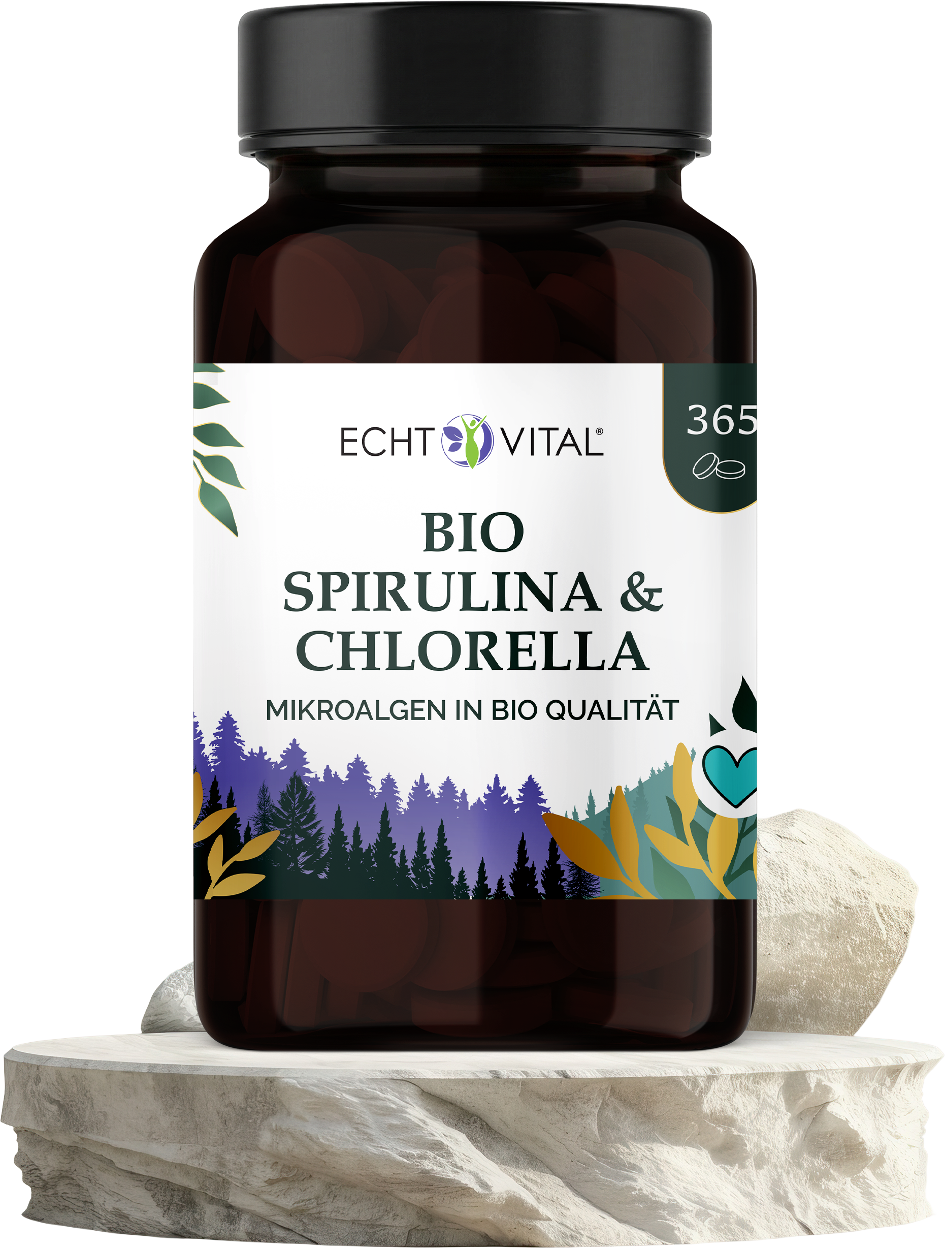 Bio Spirulina und Chlorella 1:1 - ECHT VITAL Premium Qualität